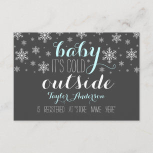 Baby It's Cold Outside Baby Shower Registry Insert
