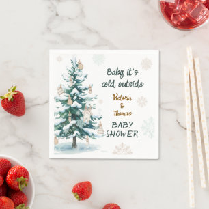 Baby It's Cold Outside Baby Shower Serviette