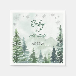 Baby it's Cold Outside Baby Shower Serviette