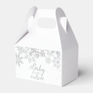 Baby it's Cold Outside Baby Shower Silber Geschenkschachtel