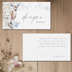 Baby It's Cold Outside Baby Shower Windel-Raffel Begleitkarte