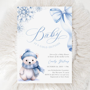 Baby It's Cold Outside Bear Baby Shower Einladung