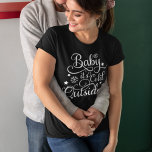 Baby Its Cold Outside Black Womens Holiday<br><div class="desc">Stylish winter black t-shirt (Shirt style can be modified) for women feys a 'Baby Its Cold Outside' white script typography design with snowflake and star accents.</div>