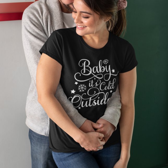 Baby Its Cold Outside Black Womens Holiday Tri-Blend Shirt (Von Creator hochgeladen)
