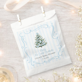 Baby It's Cold Outside Blaue Winter-Baby-Party Geschenktütchen