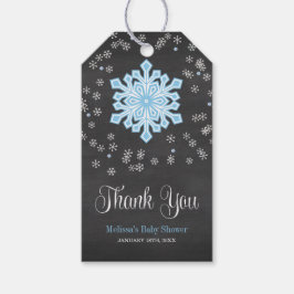 Baby It's Cold Outside Blue Snowflakes Baby Dusche Geschenkanhänger