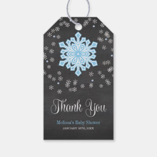 Baby It's Cold Outside Blue Snowflakes Baby Dusche Geschenkanhänger