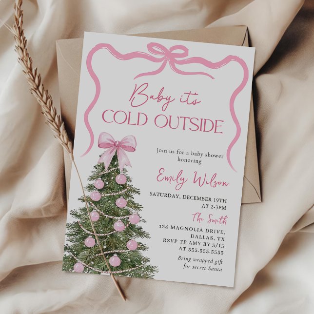 Baby it's Cold Outside Christmas Baby Shower Einladung (Von Creator hochgeladen)