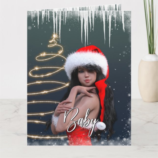 Baby It's Cold Outside Christmas Card (SF 8.5x11) Karte (Vorderseite)