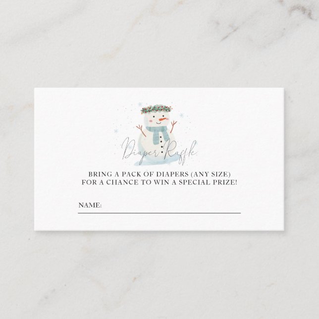 Baby It's Cold Outside Duwer Diaper Raffle Ticket (Vorderseite)