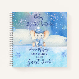 Baby It's Cold Outside Elephant Shower Guest Book Notizbuch
