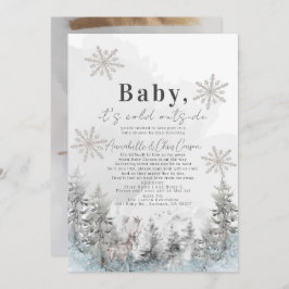 Baby It's Cold Outside Forest Baby Shower by Mail Einladung