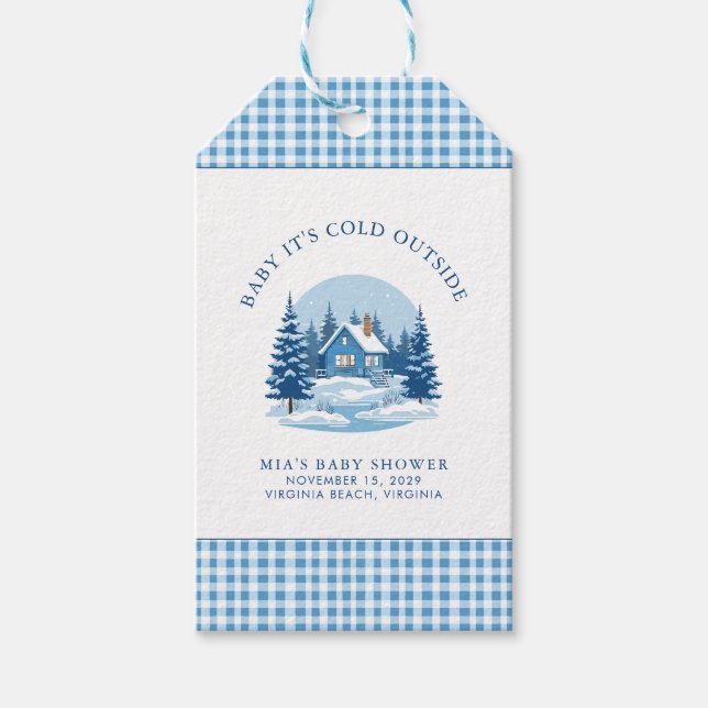 Baby It's Cold Outside Gift Tag Geschenkanhänger (Vorderseite)
