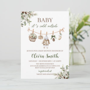 Baby It's Cold Outside Kleiderlinie Baby Shower Einladung