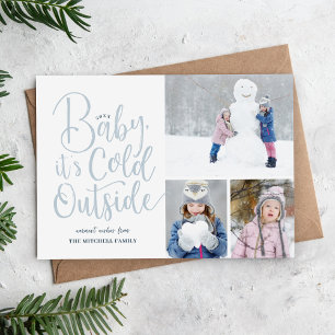 Baby It's Cold Outside Magnetic Holiday Foto Card Magnetkarte