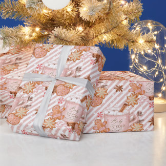Baby It's Cold Outside mit Streifen Geschenkpapier