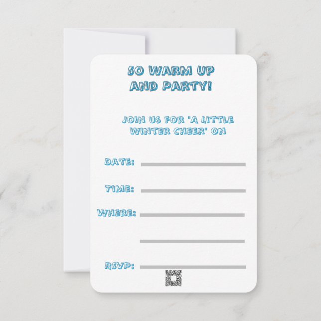 Baby It's Cold Outside! Party Supplies Einladung (Rückseite)