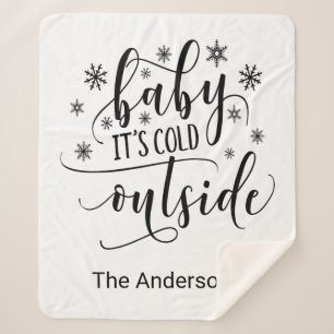 Baby It's Cold Outside personalisierte Sherpa-Deck Sherpadecke