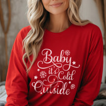 Baby Its Cold Outside Red Womens Winter