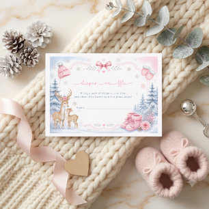 Baby It's Cold Outside Reh Wald Baby-Party Begleitkarte