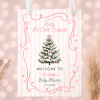 Baby It's Cold Outside Rosa Baby Shower Willkommen