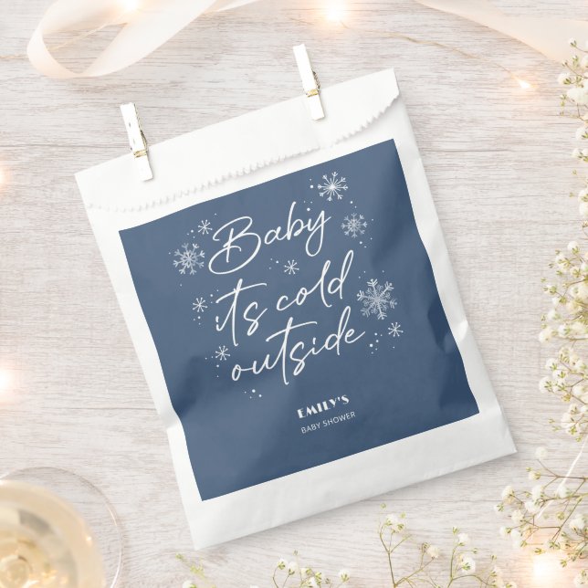 Baby It's Cold Outside Snowflakes Gefälligkeitssac Geschenktütchen (Ausgeschnitten)