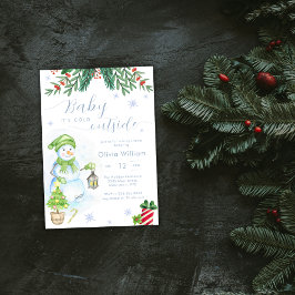 Baby It's Cold Outside Snowman Baby Shower Einladung