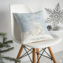 Baby, It's Cold Outside Soft Teddy Bear & Snowflak Kissen