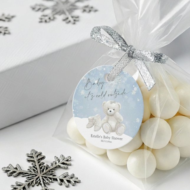 Baby, It's Cold Outside Teddy Bear Wonderland  Geschenkanhänger (Von Creator hochgeladen)