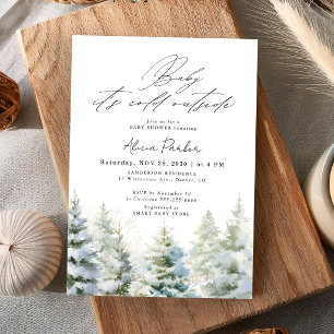 Baby It's Cold Outside Wald-Baby-Party Einladung