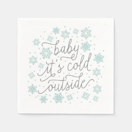 Baby It's Cold Outside Winter Baby Dusche Dekor Serviette