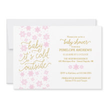 Baby It's Cold Outside Winter Baby Dusche einladen