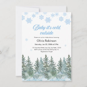 Baby It's Cold Outside Winter-Baby-Party Einladung