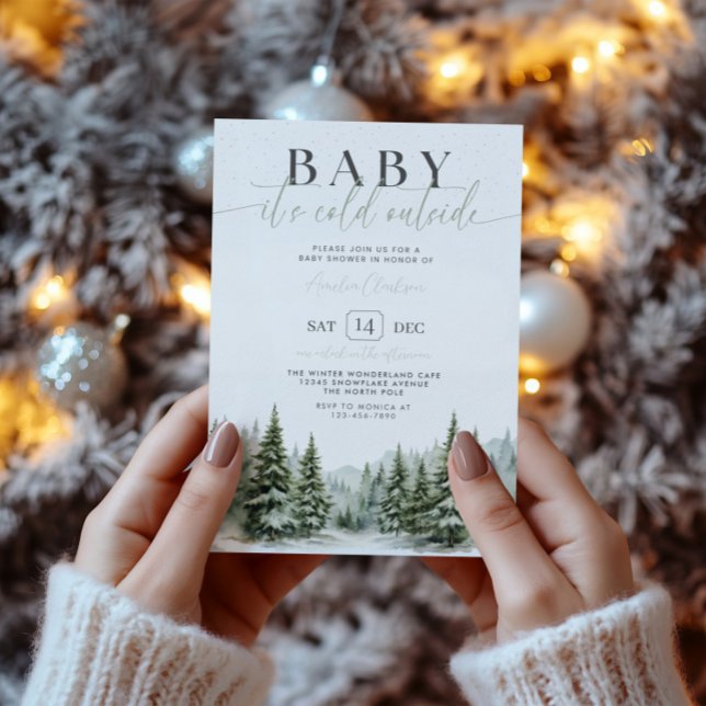 Baby It's Cold Outside Winter Baby Shower Einladun Einladung (Von Creator hochgeladen)