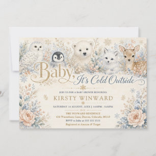 Baby It's Cold Outside Winter Baby Shower Einladung