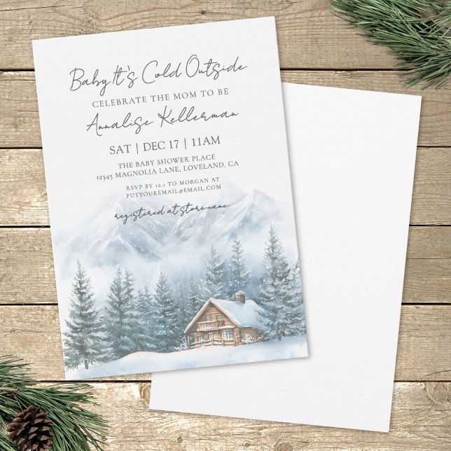 Baby It's Cold Outside Winter Baby Shower Einladung (Baby It's Cold Outside Winter Baby Shower Invitation)