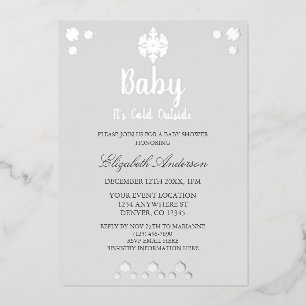 Baby It's Cold Outside Winter-Baby-Shower Folieneinladung