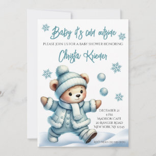 "Baby It's Cold Outside" Winterbabydusche einladen Einladung