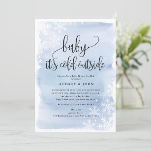 Baby It's Cold Winter Baby Shower by Mail Einladung