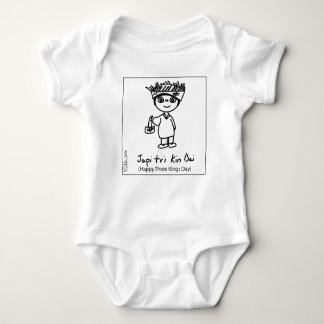 Baby-Jersey-Bodysuit-glückliche drei Könige Day Baby Strampler