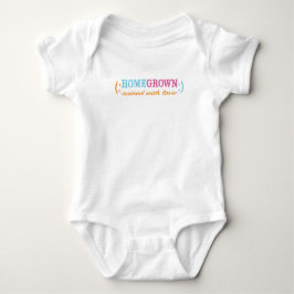 Baby Jersey Bodysuit "HomeGrown"/PINK Strampler
