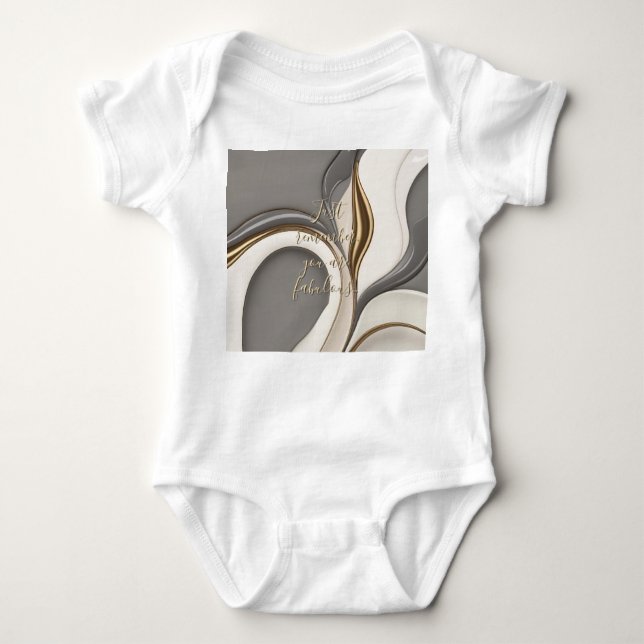 Baby Jersey Bodysuit in stilvoller Grafik Baby Strampler (Vorderseite)