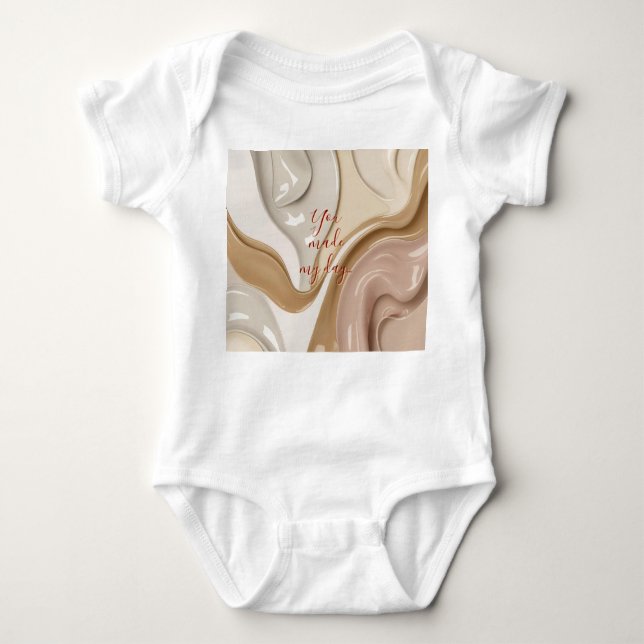 Baby Jersey Bodysuit in stilvoller Grafik Baby Strampler (Vorderseite)