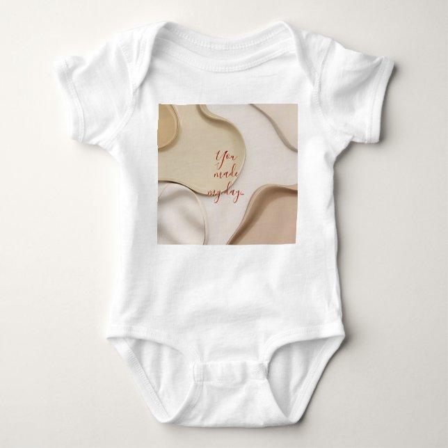 Baby Jersey Bodysuit in stilvoller Grafik Baby Strampler (Vorderseite)