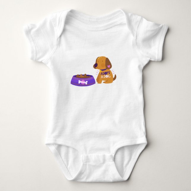 Baby Jersey Bodysuit mit Adorable Dog Print Strampler (Vorderseite)