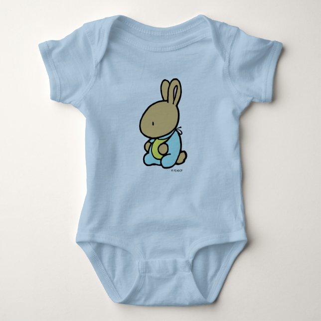 Baby-Jersey-Bodysuit, süßes Häschen Baby Strampler (Vorderseite)