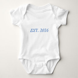 Baby Jersey Bodysuit, White Established 2017 Strampler