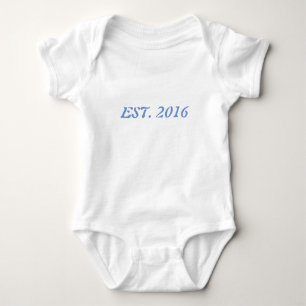 Baby Jersey Bodysuit, White Established 2017 Strampler