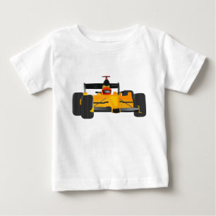 Baby Jersey mit Rennwagen graue vorne. T-shirt