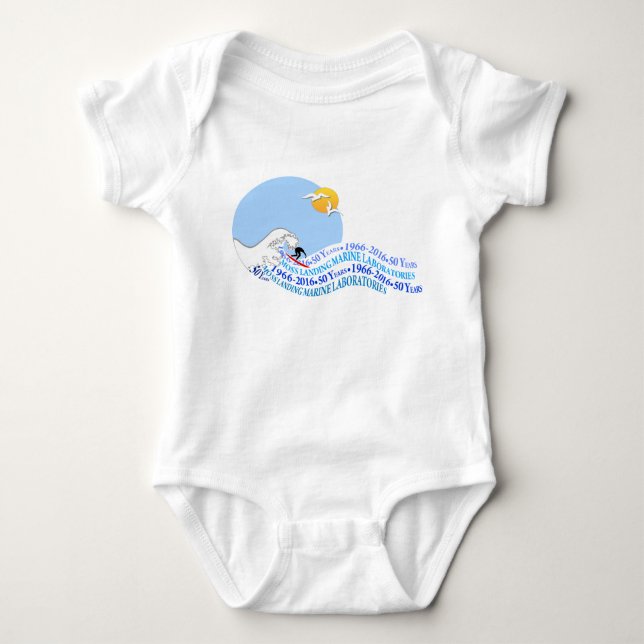 Baby Jerseybodysuit: MLML 50. Welle Strampler (Vorderseite)